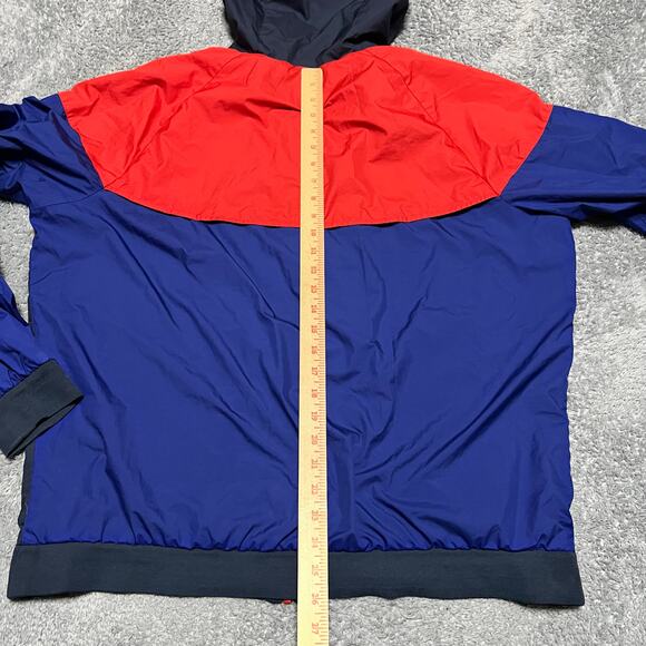 Nike Windrunner Jacket Mens XL Red Blue Full Zip Hooded 727324 - Picture 6 of 9